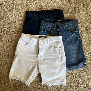3 pair Express Bermuda shorts, hardly worn